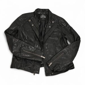 Vintage Black Faux Leather Jacket for Women Size Small